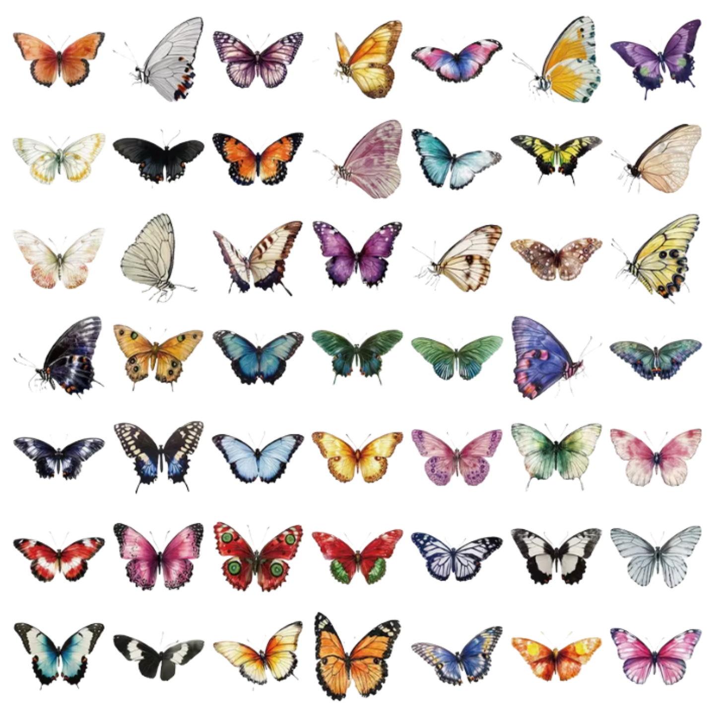 Colorful Butterfly decals
