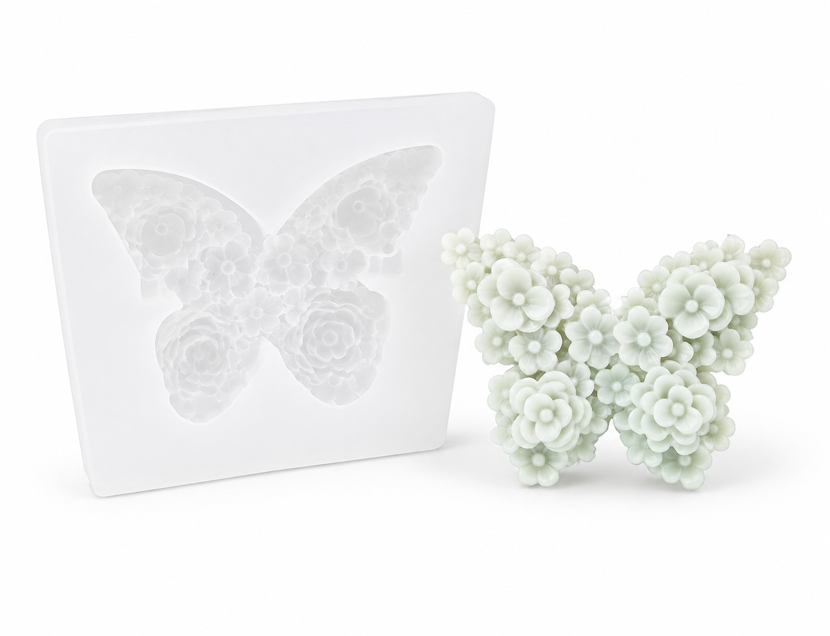 Floral Butterfly silicone mold
