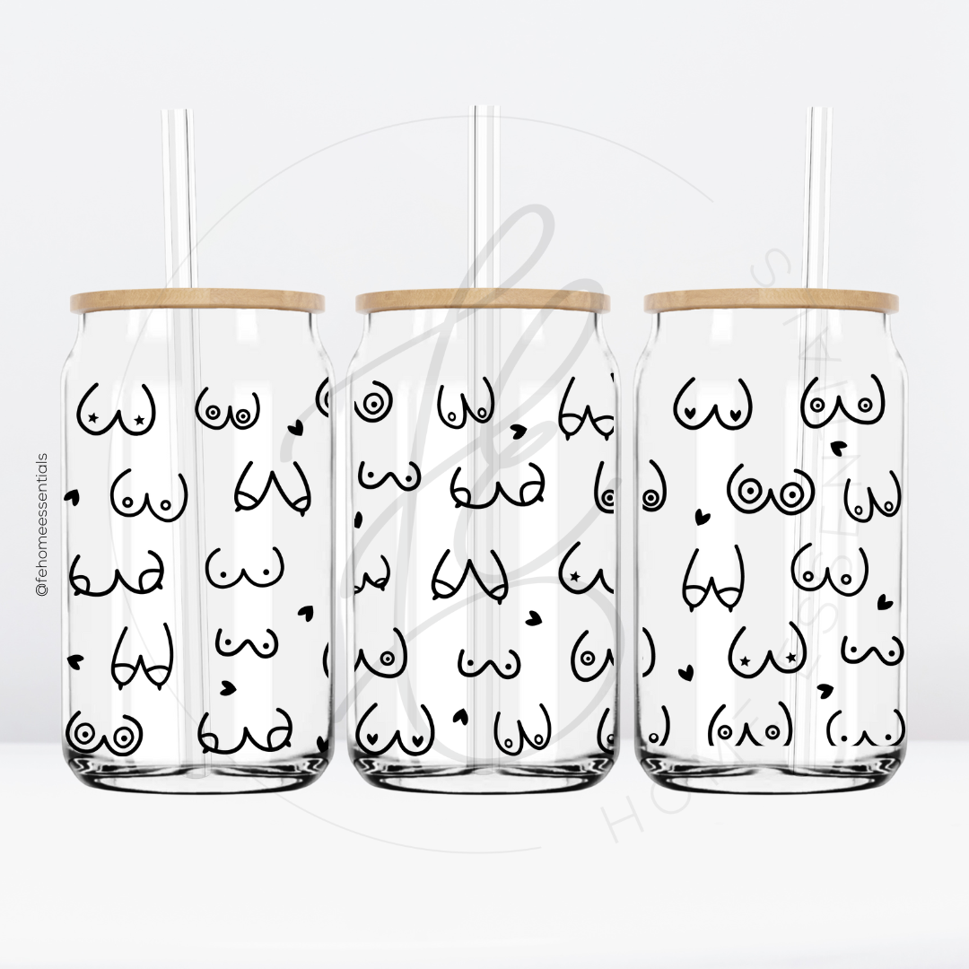 Funny Boobs Glass Can