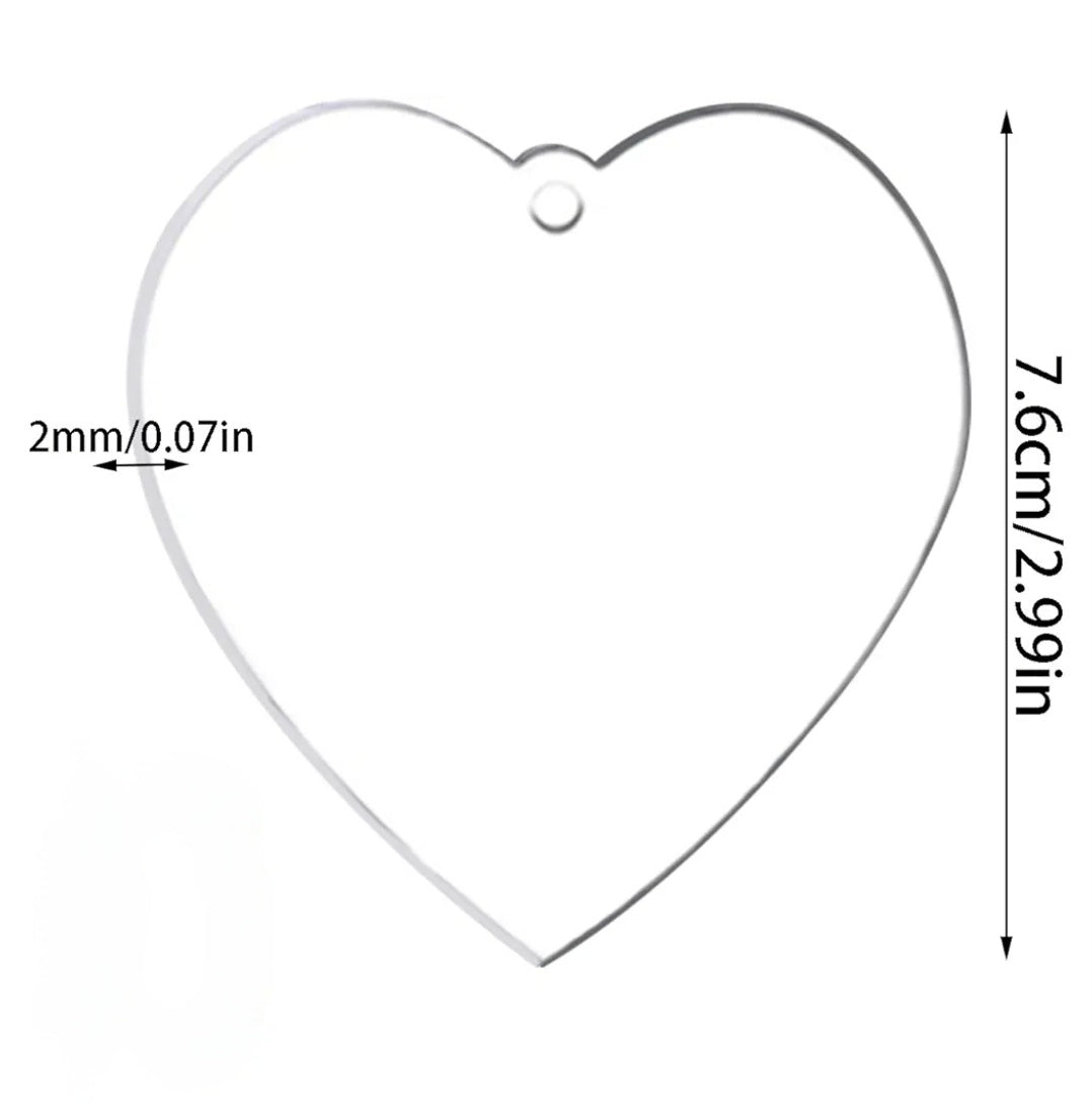 Acrylic heart blank