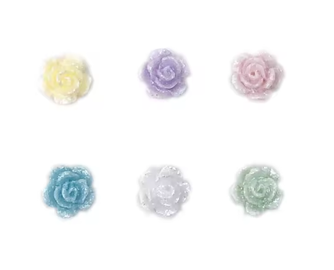 Mini acrylic camellia flowers