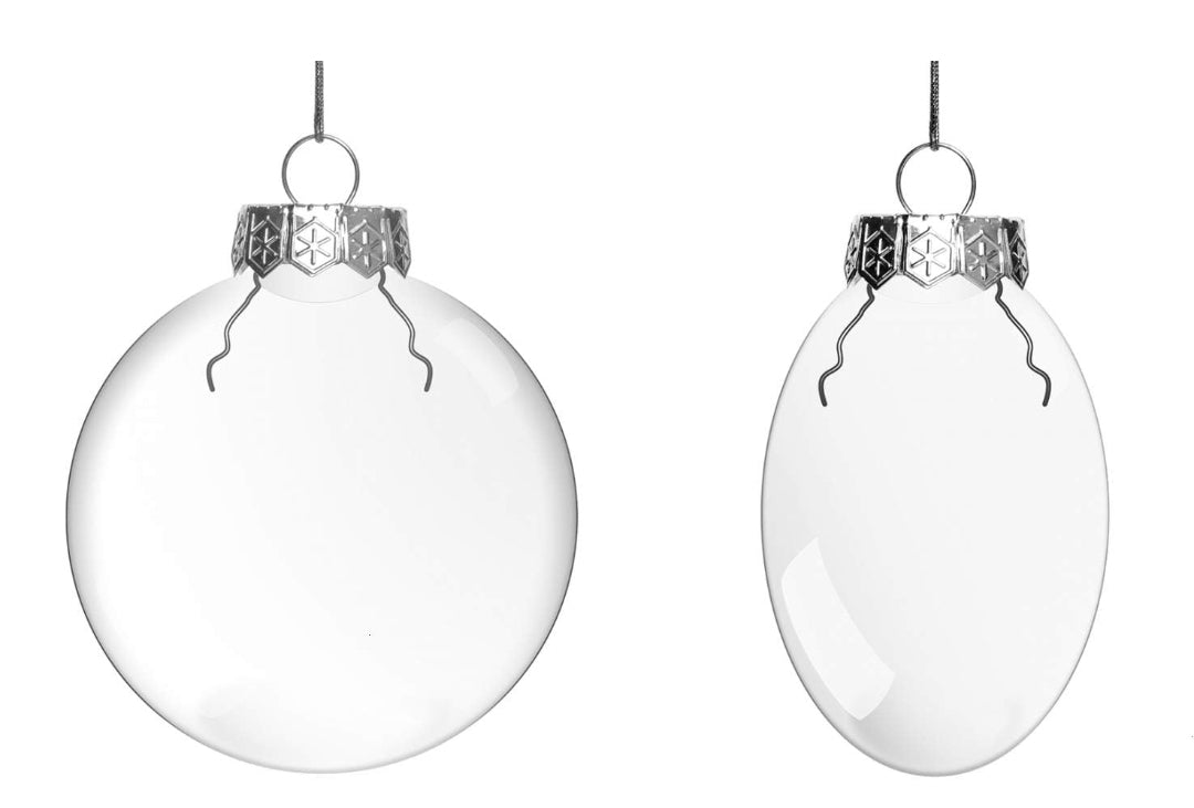 Clear disk ornaments