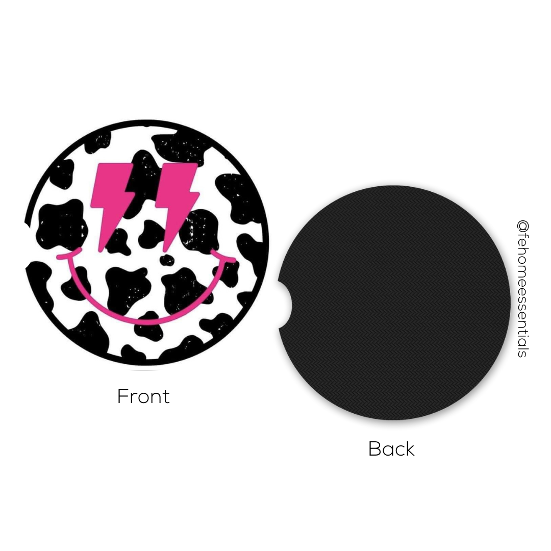 Happy Face Car Coasters