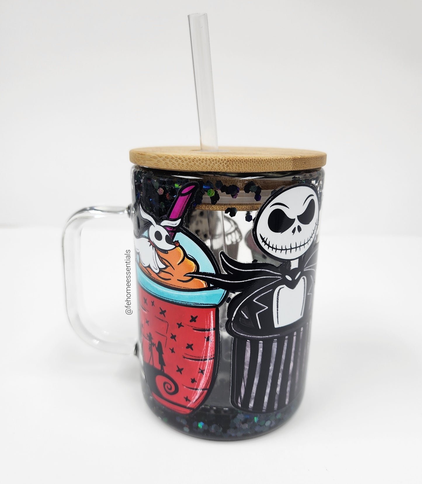 Jack & Sally Snow Globe Mug