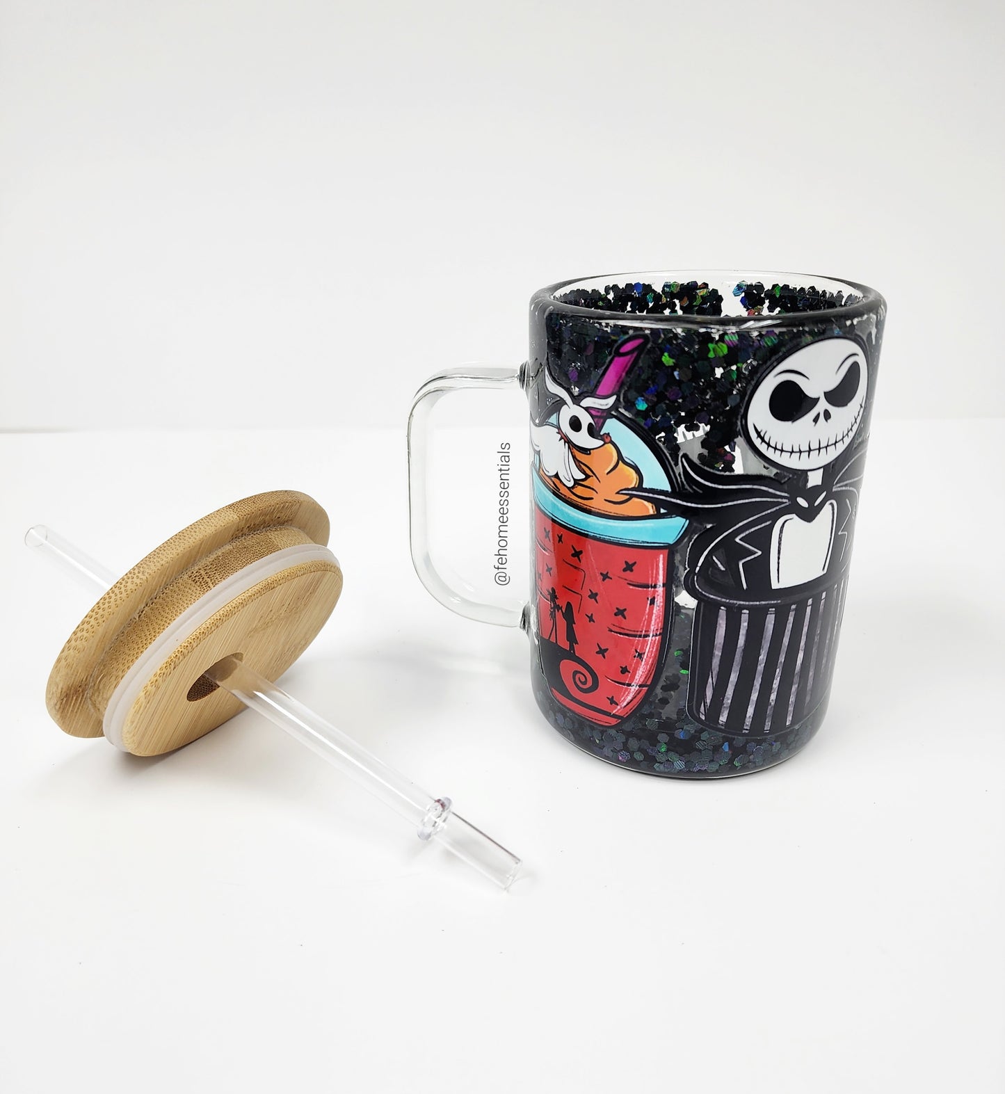 Jack & Sally Snow Globe Mug