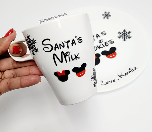Santa's Cookies and Milk Set