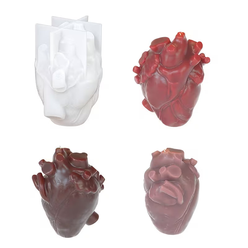 3D Anatomical Heart shape silicone mold
