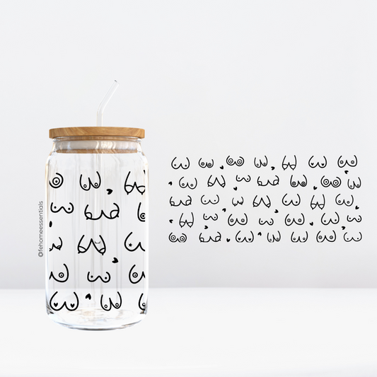 Funny Boobs Glass Can