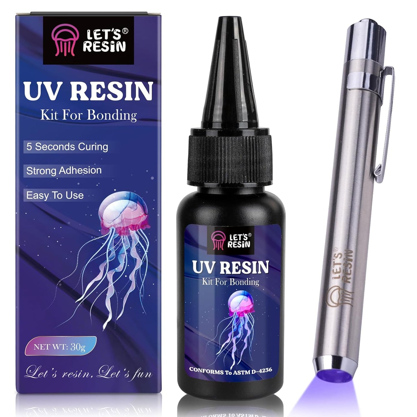 30g UV Resin Kit with Light for Bonding