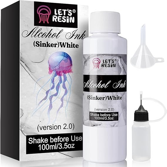 White Alcohol Ink Sinker