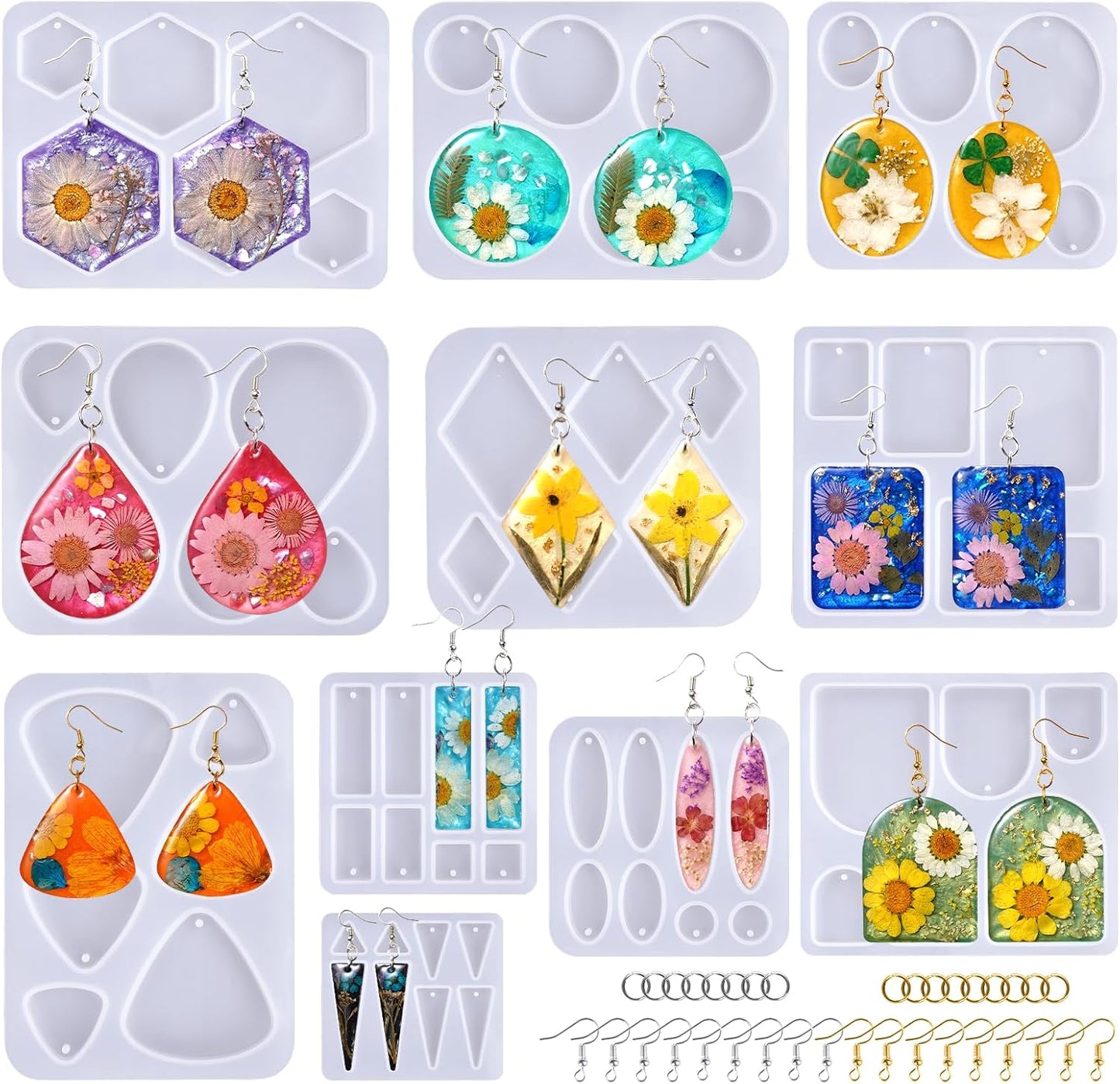 171 Pcs Resin Earring Molds
