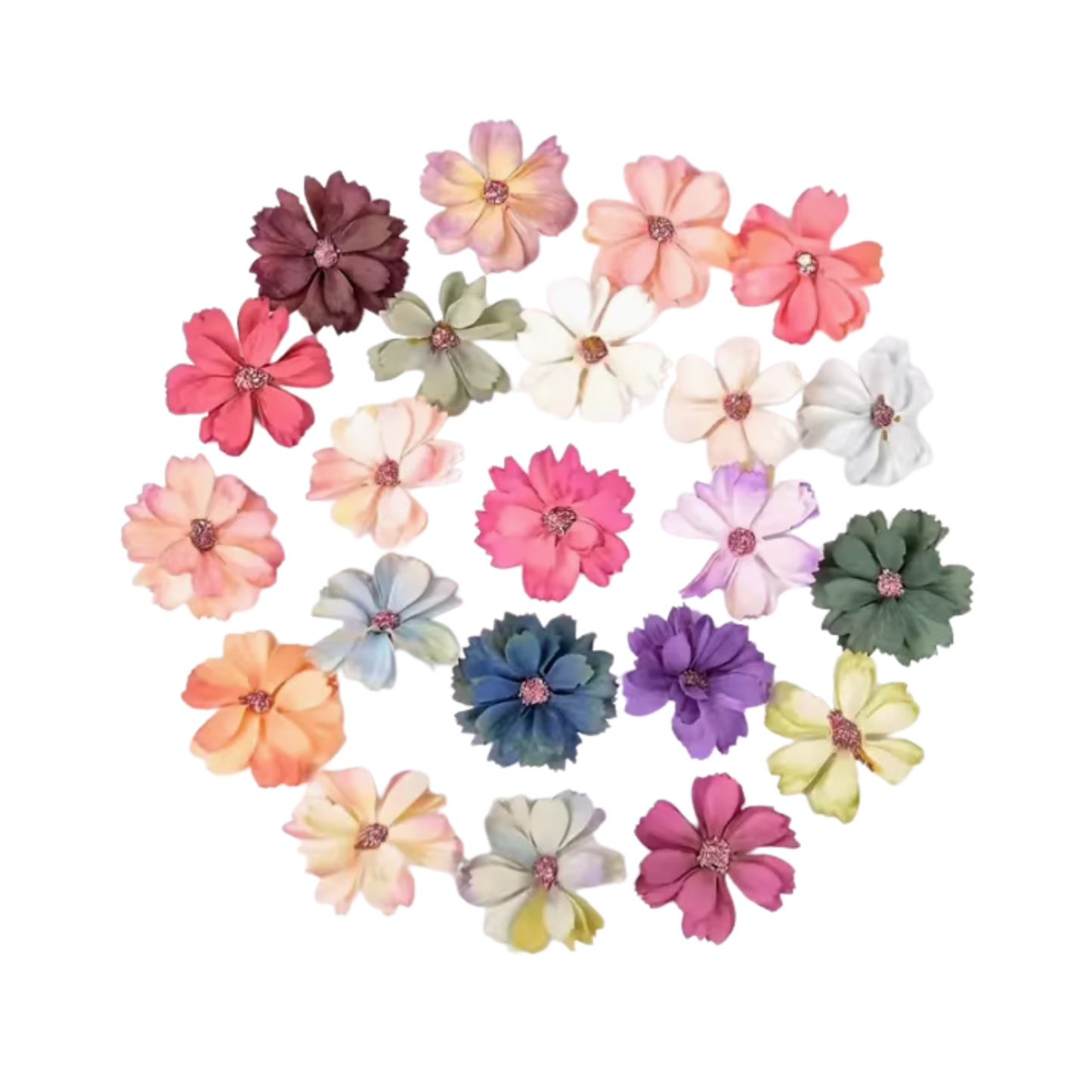 Mixed Color Chrysanthemum Flower Heads