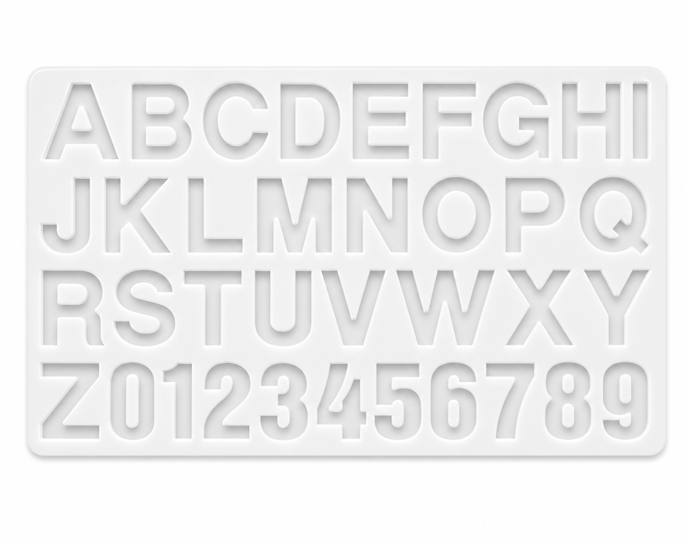 Alphabet keychain silicone mold