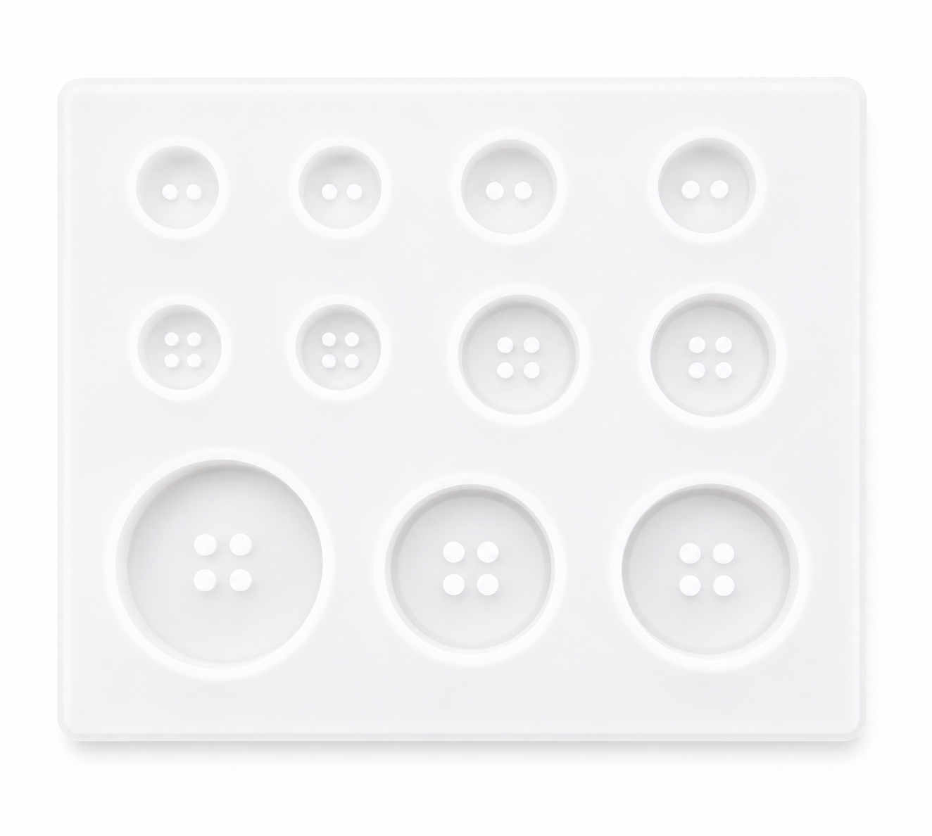 Round button shape silicone mold