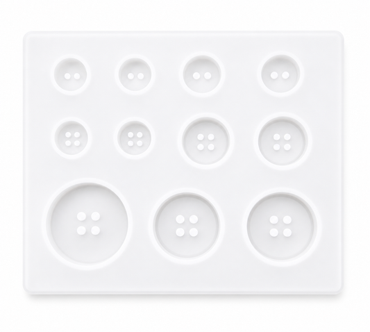 Round button shape silicone mold