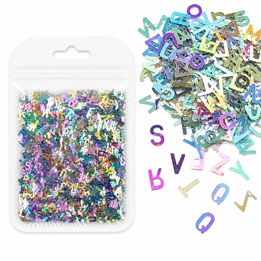 Alphabet Holographic Glitter