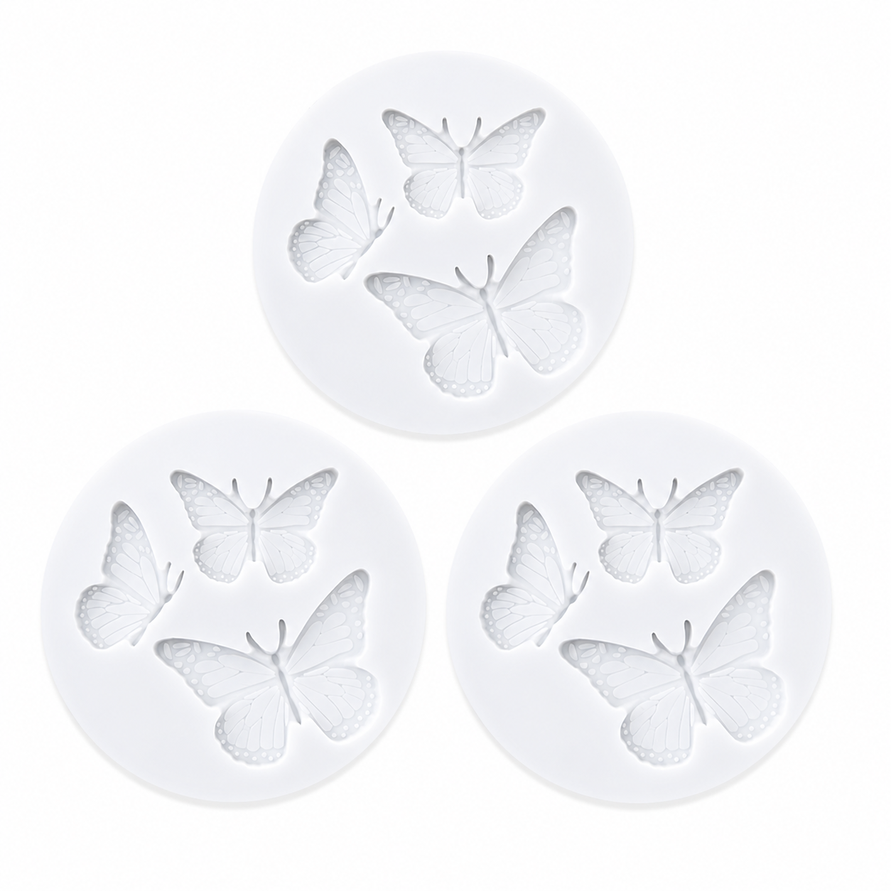 3D Three Small Butterfly Shaped Silicone Mold