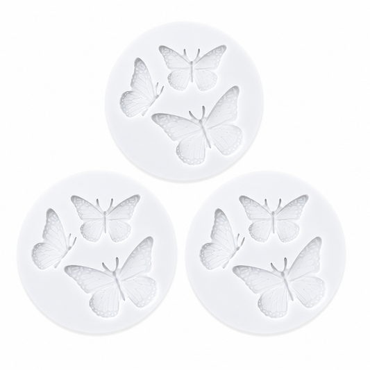 3D Three Small Butterfly Shaped Silicone Mold