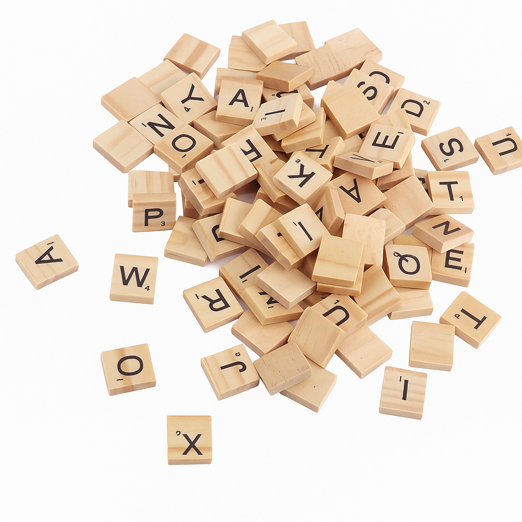 Wooden alphabet- scrabble