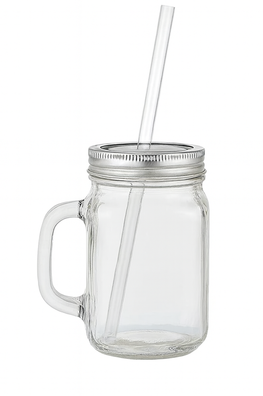 Glass Mason Jar With Handle