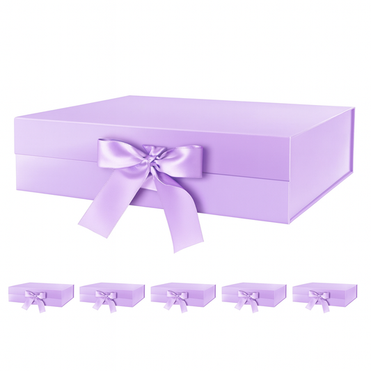 Lavender Gift Box with Ribbon