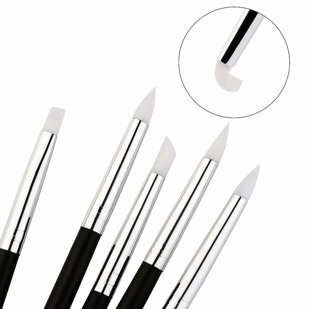 Silicone rubber tip brush