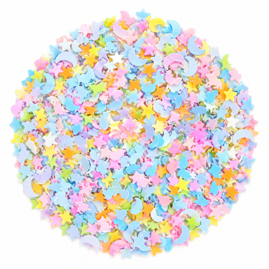 Iridescent sky glitter
