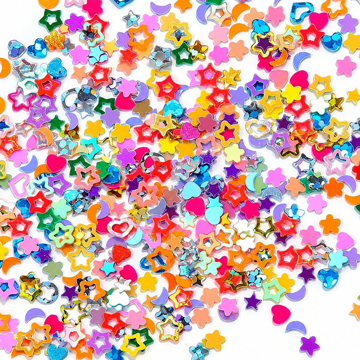 Mixed Shapes colorful glitter