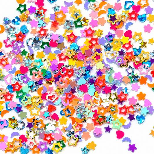 Mixed Shapes colorful glitter