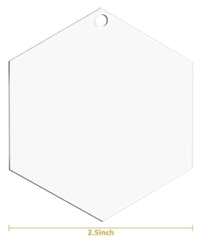 Acrylic hexagon blank