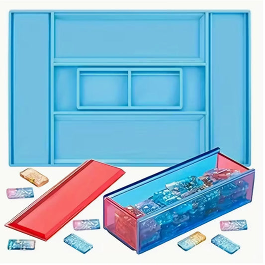 Domino storage box silicone mold