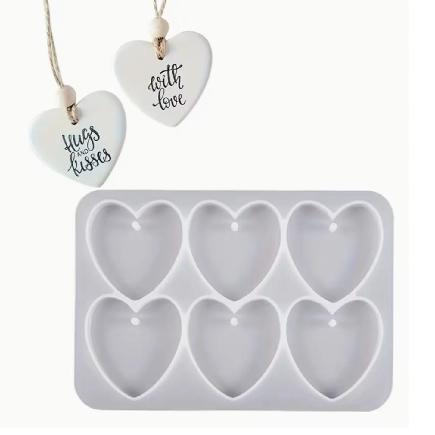 Heart pendant silicone mold