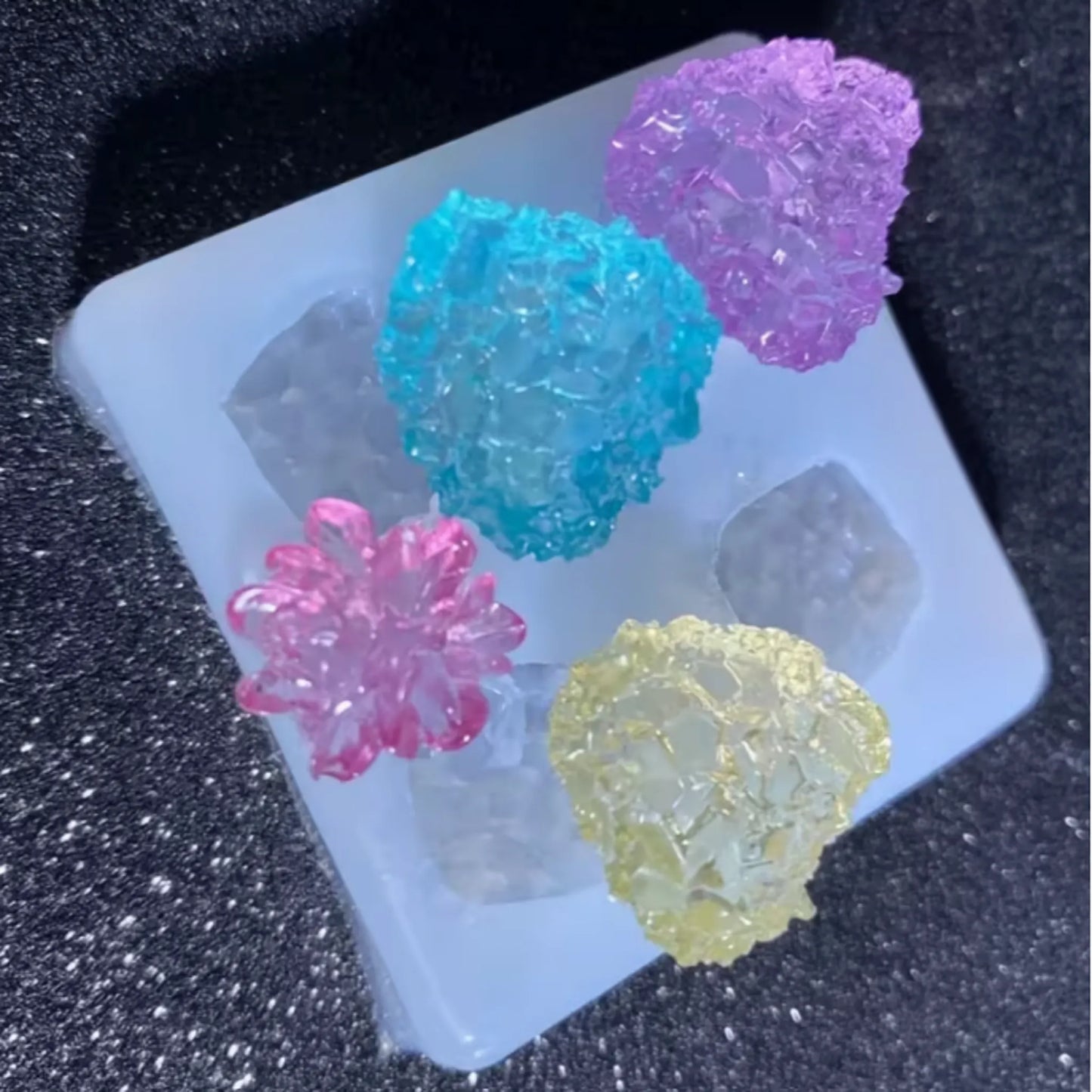 Small crystals silicone mold