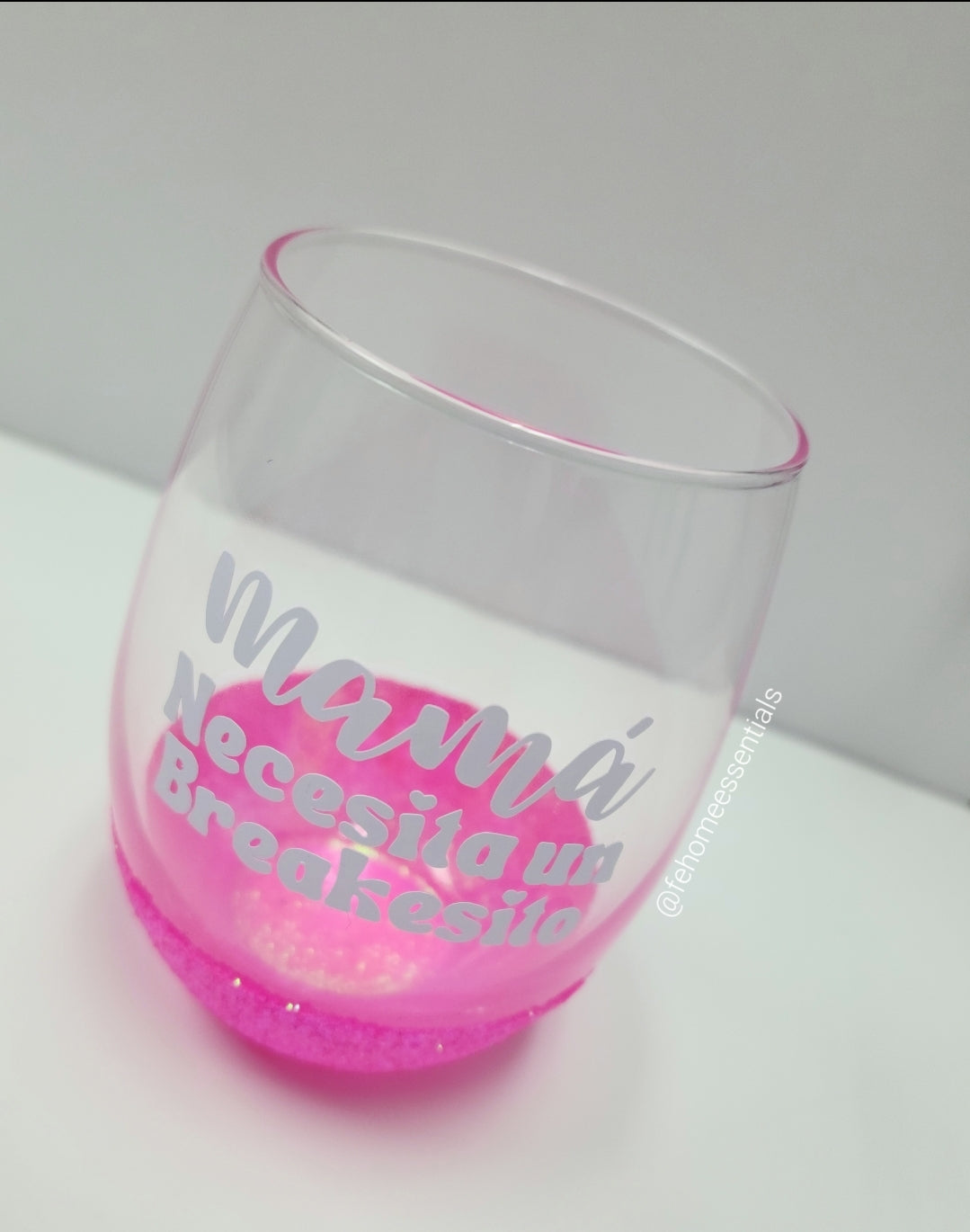 Glass Glitter Cup