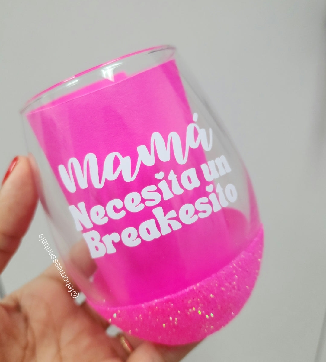 Glass Glitter Cup