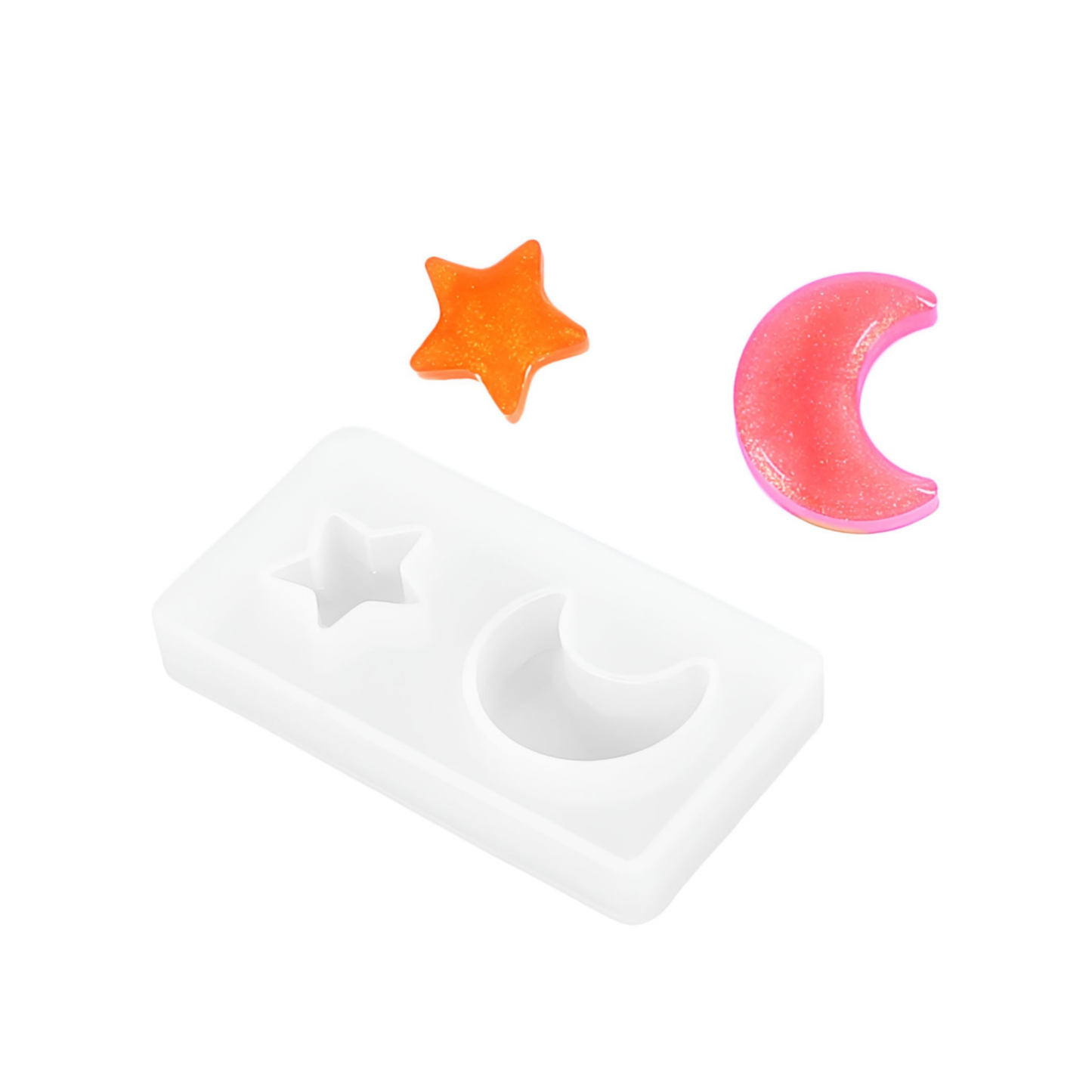 Moon and star silicone mold