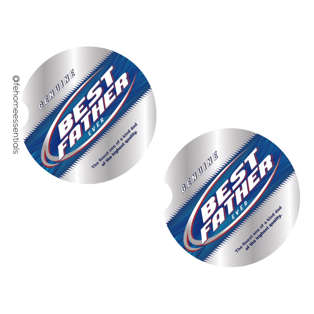 Beer Theme Dad Car Coasters - Five Elements Home Essentials