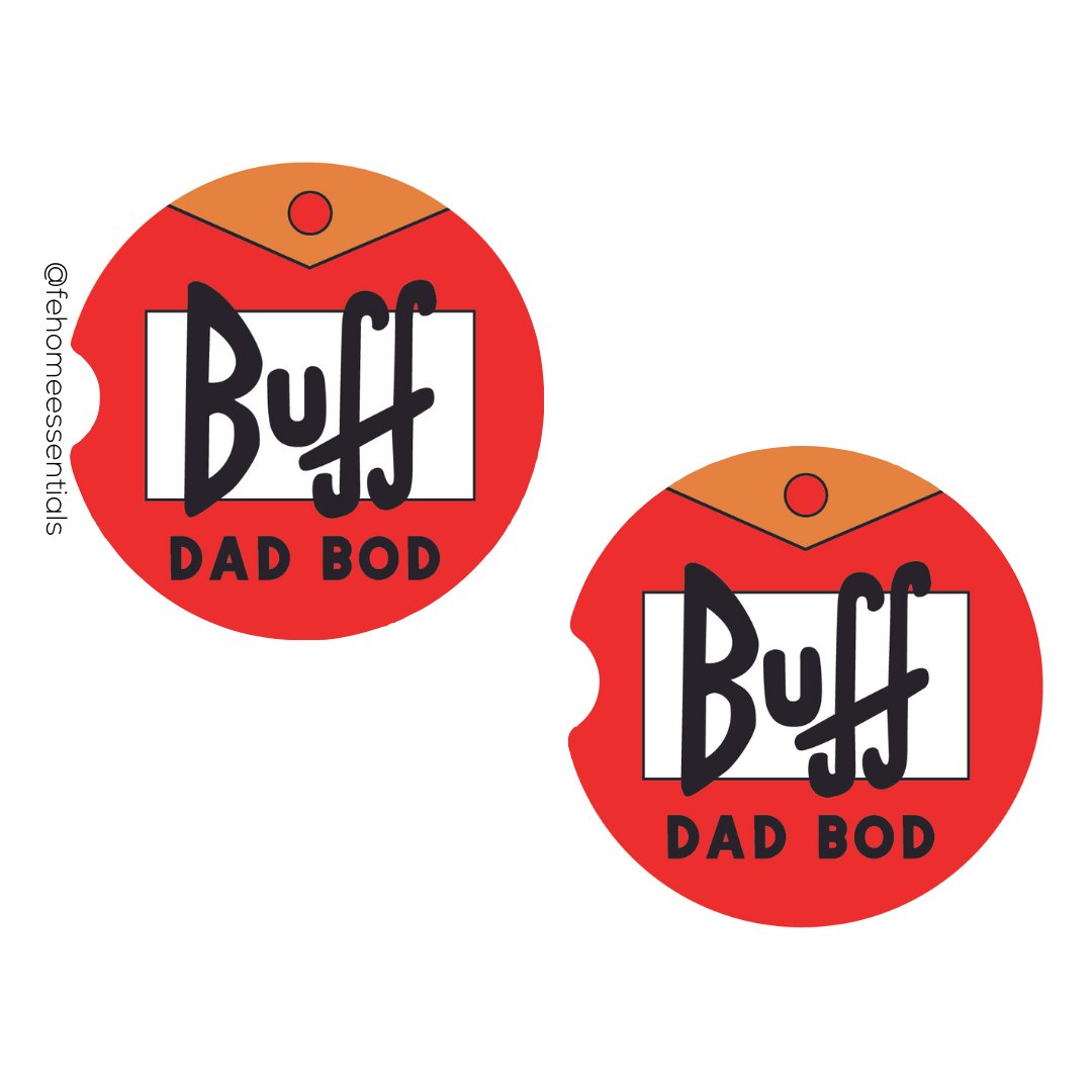 Beer Theme Dad Car Coasters - Five Elements Home Essentials