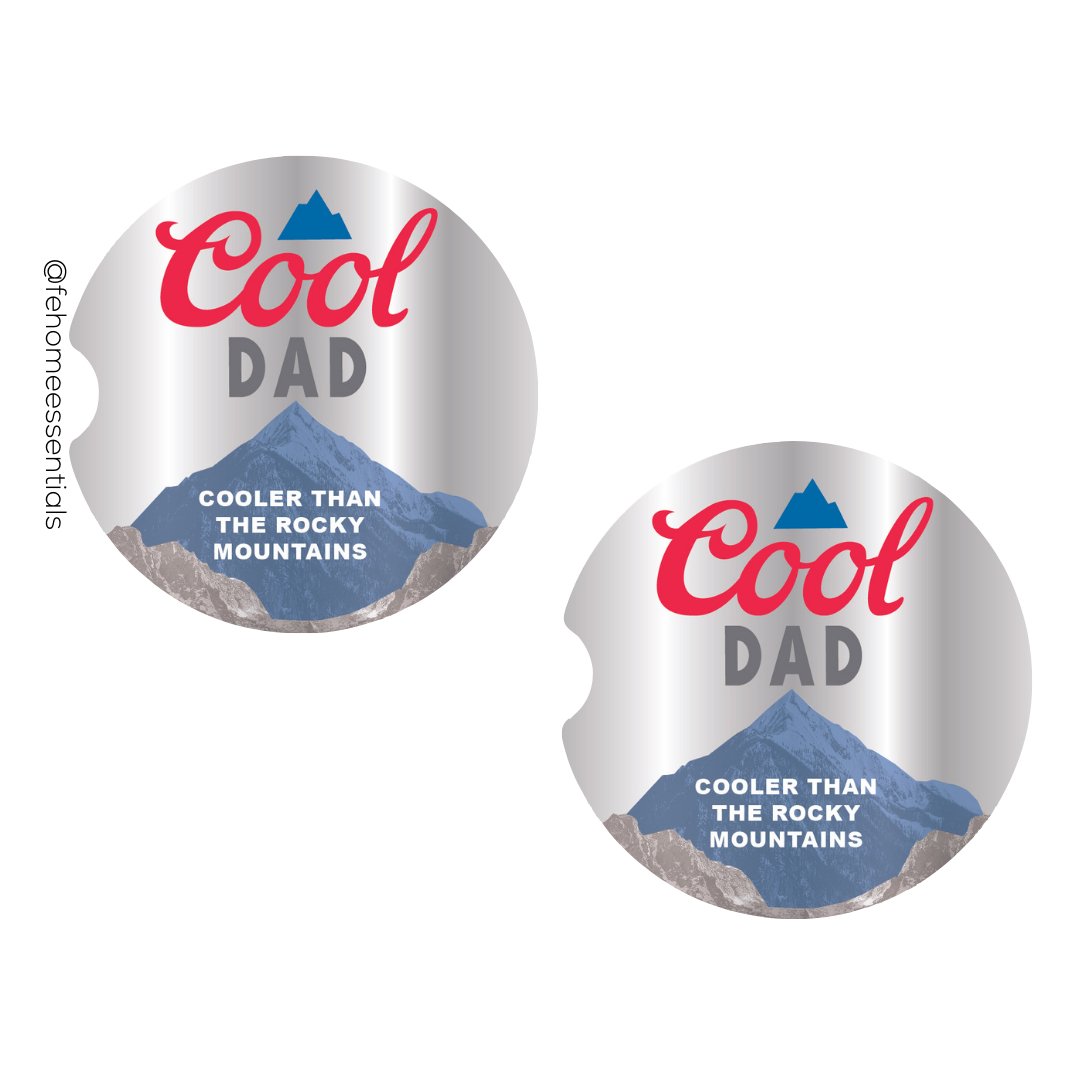 Beer Theme Dad Car Coasters - Five Elements Home Essentials