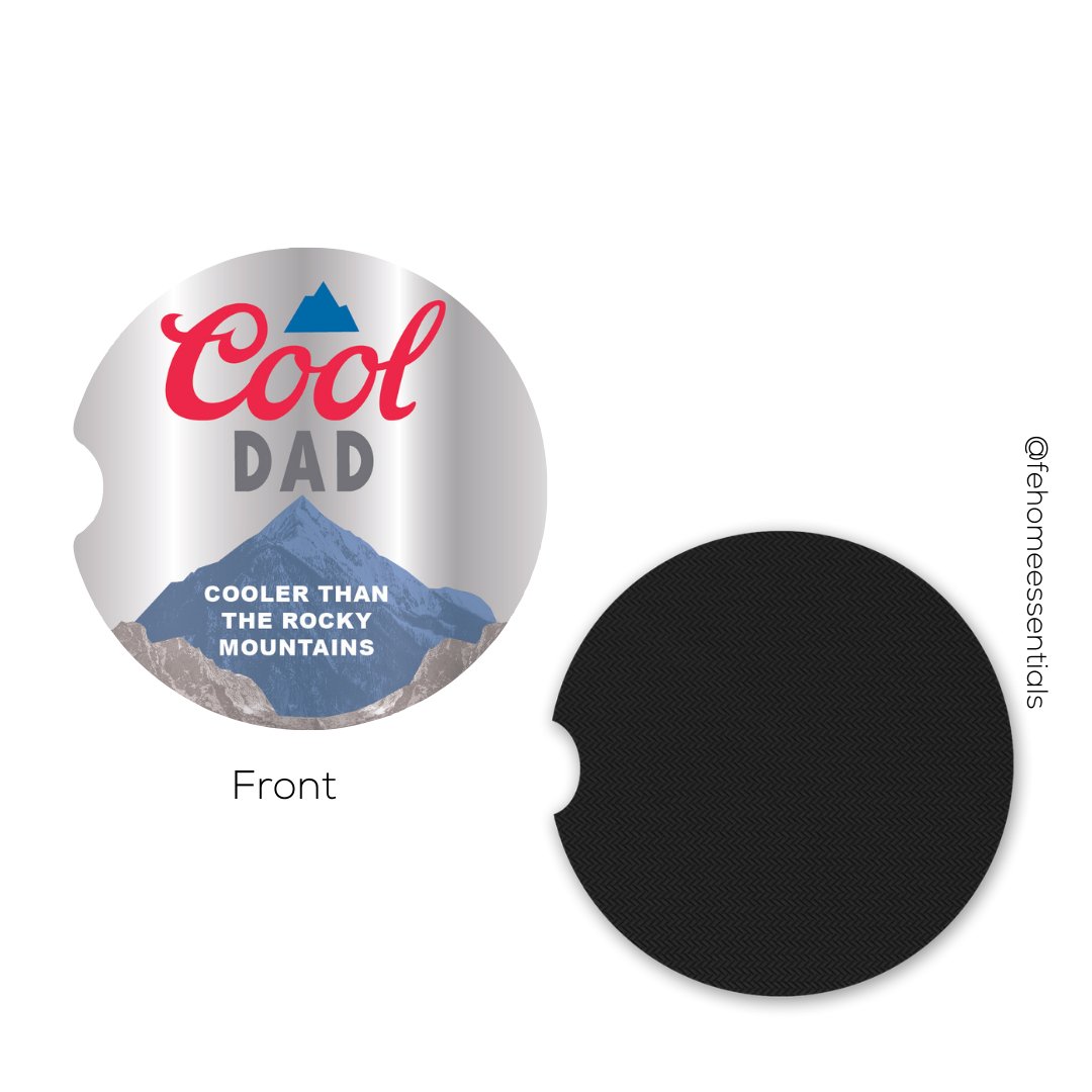 Beer Theme Dad Car Coasters - Five Elements Home Essentials