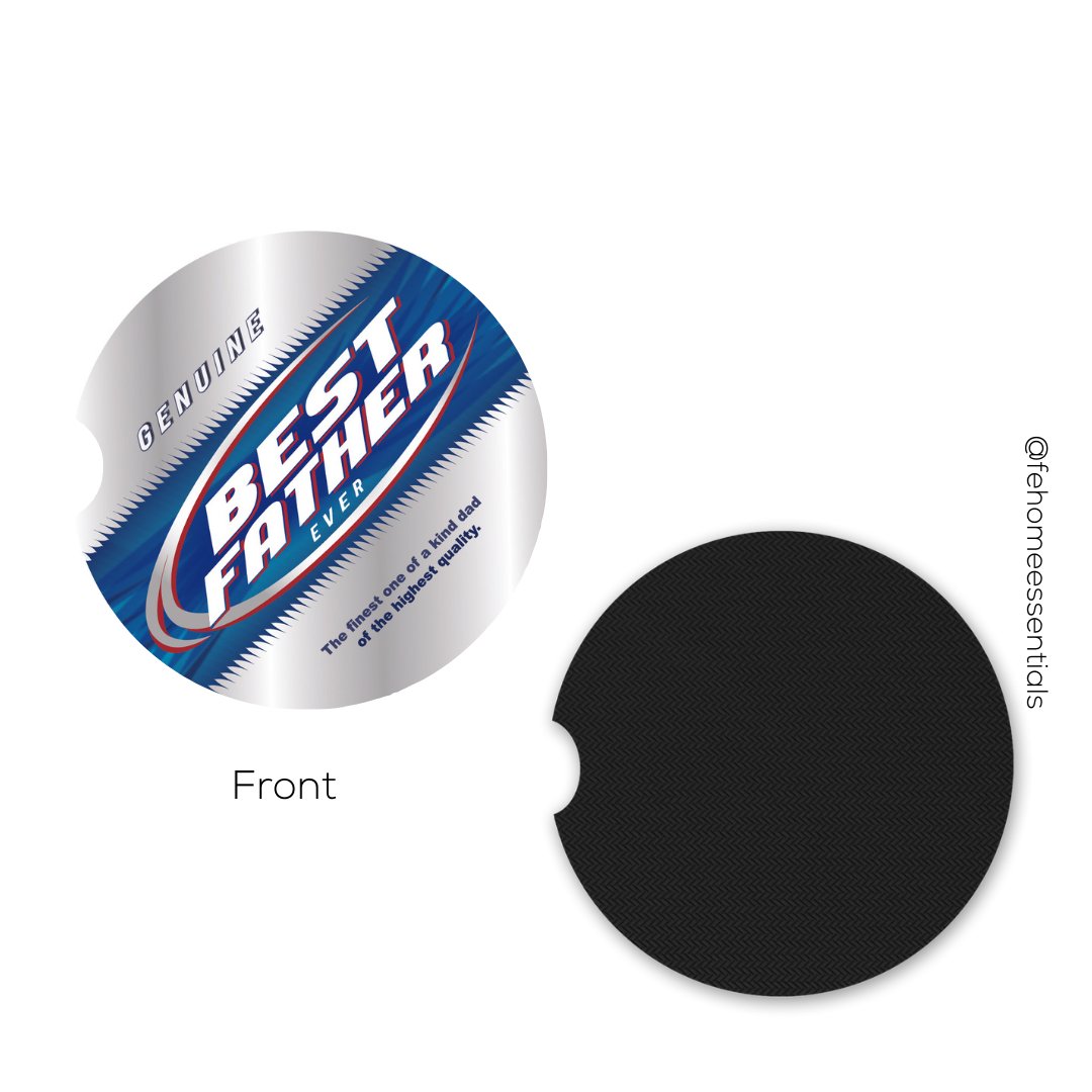 Beer Theme Dad Car Coasters - Five Elements Home Essentials