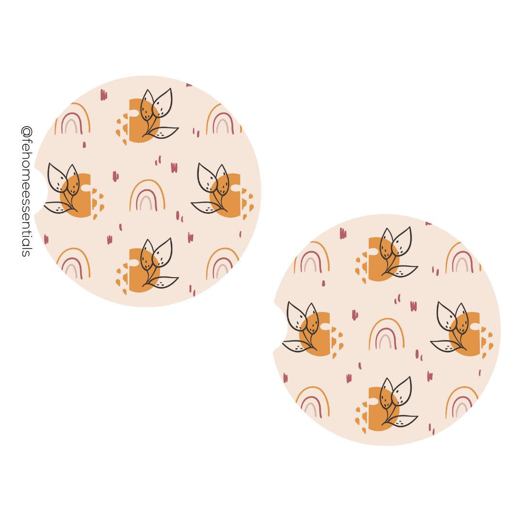 Boho Car Coasters - Five Elements Home Essentials