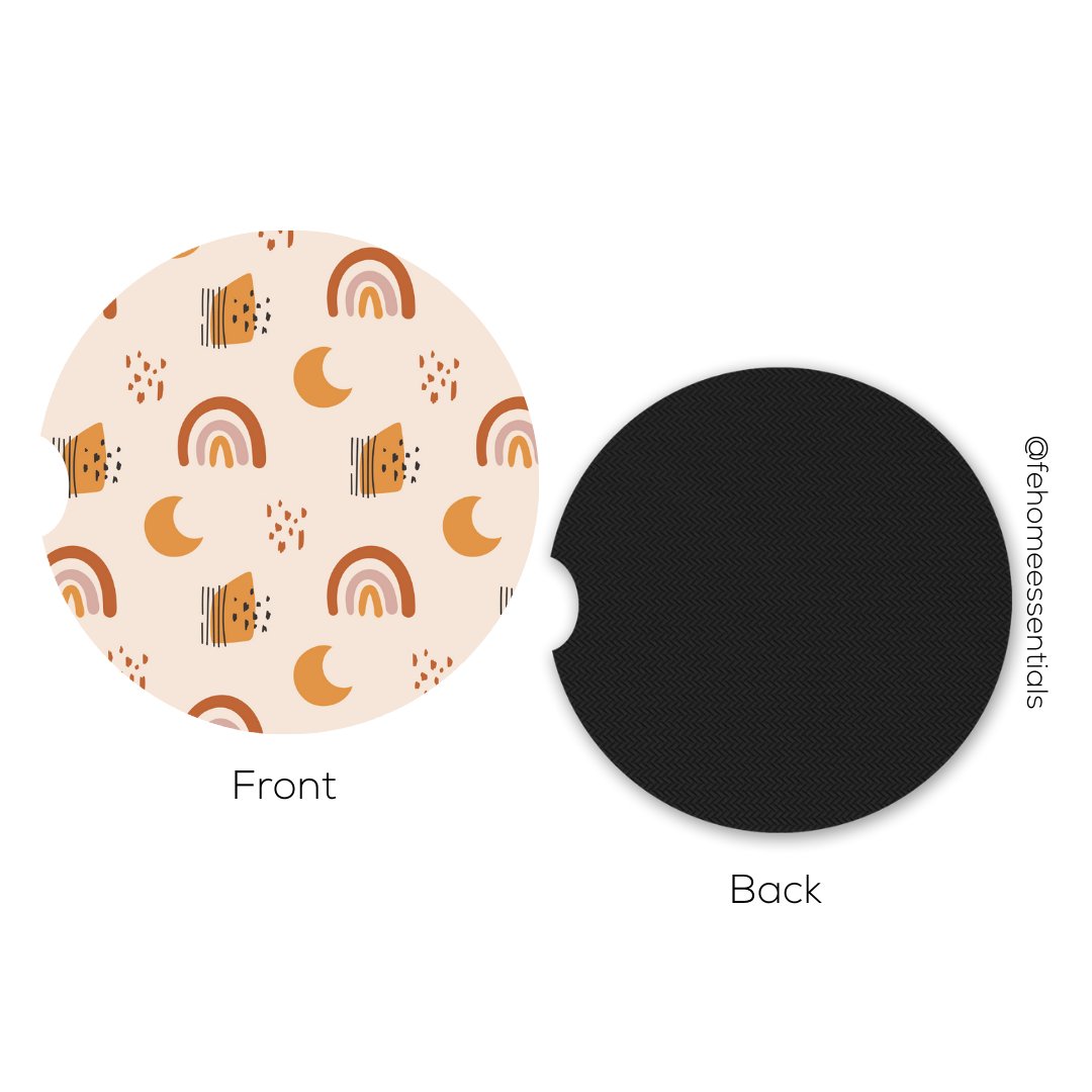 Boho Car Coasters - Five Elements Home Essentials