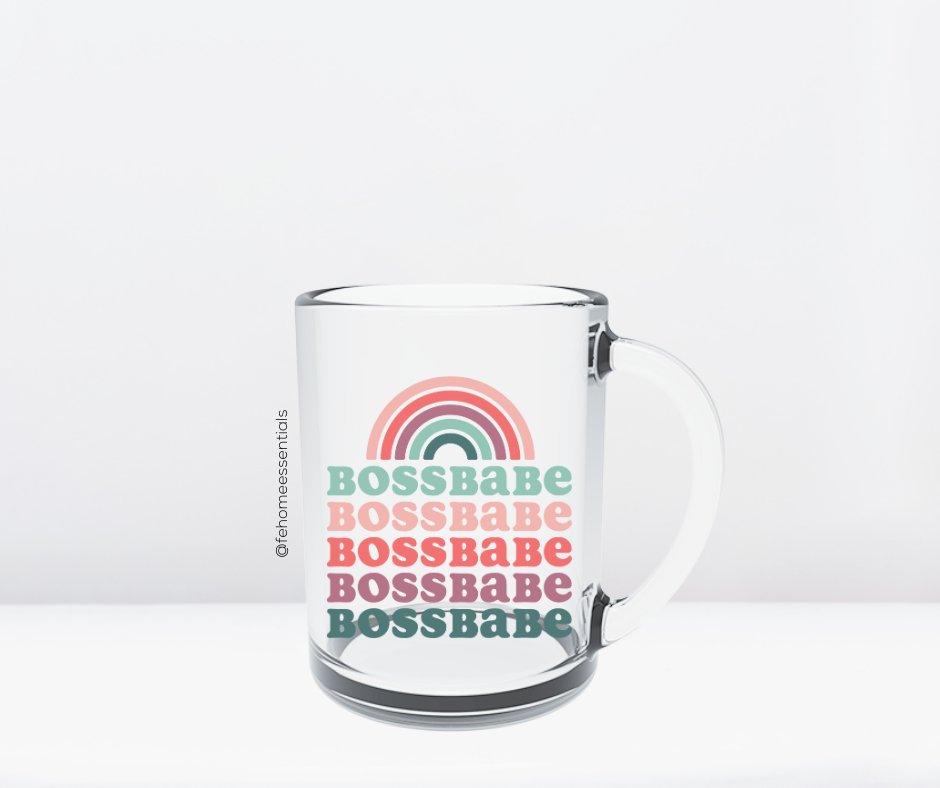Boss Babe Glass Mug - Five Elements Home Essentials
