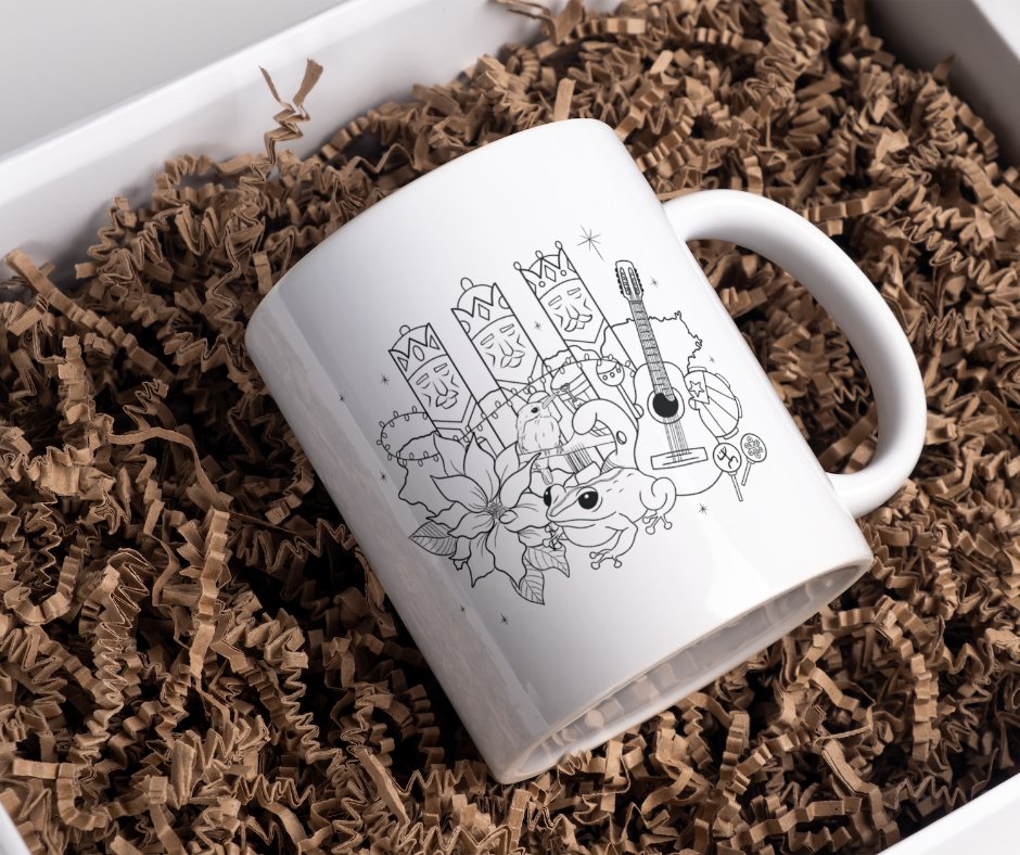 Coloreando a mi Puerto Rico Ceramic Mug - Five Elements Home Essentials