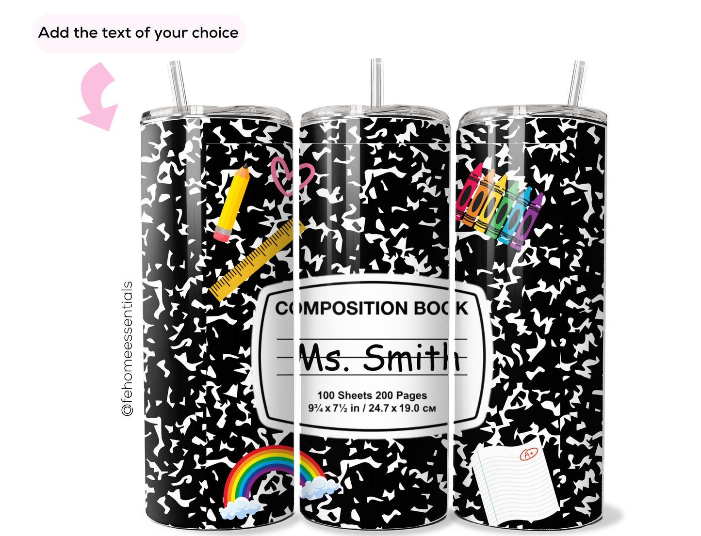 Personalized Teacher Mouse pad and matching tumbler