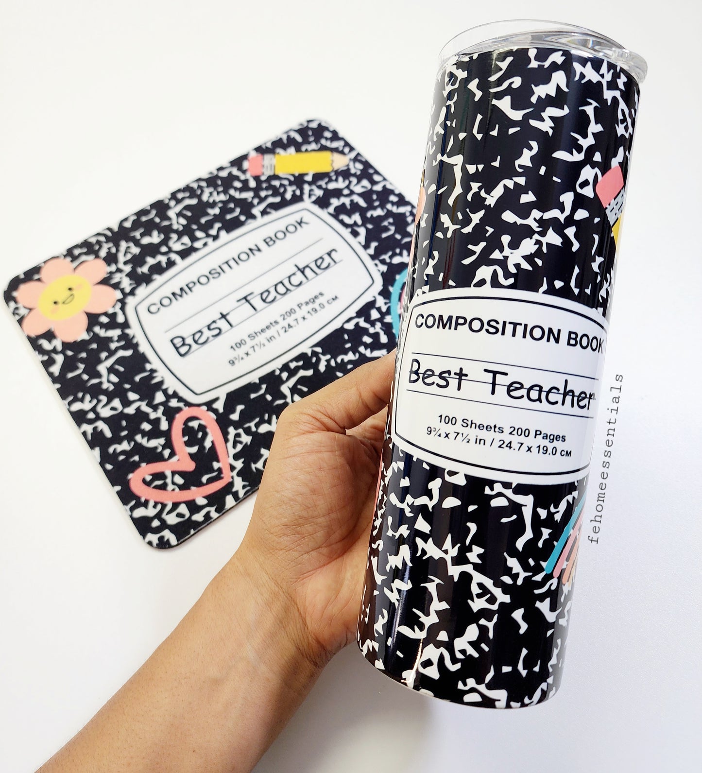 Personalized Teacher Mouse pad and matching tumbler