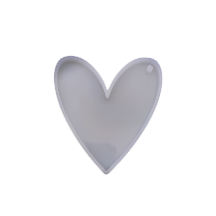 Heart pedant/ keychain silicone mold