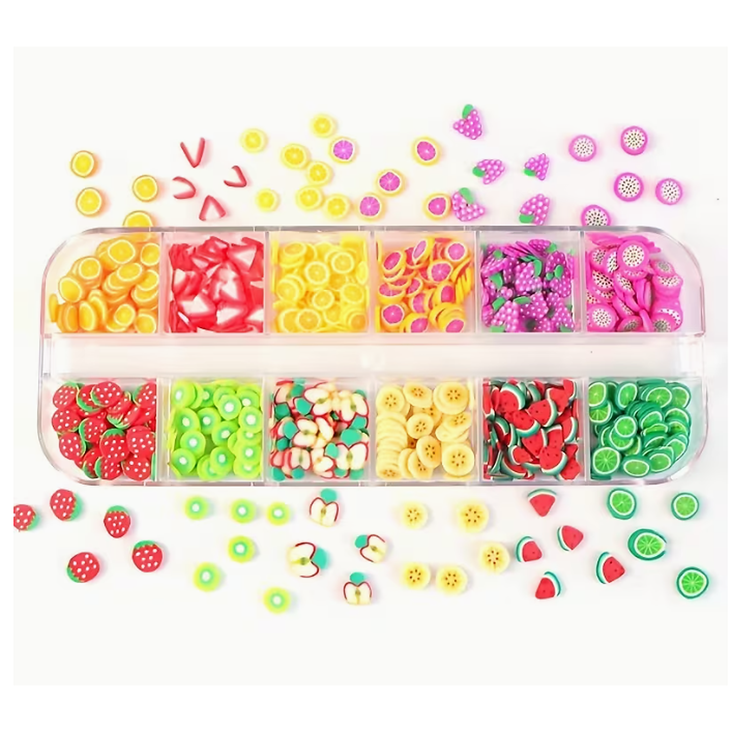 3D Fruit Soft Clay Polymer slices