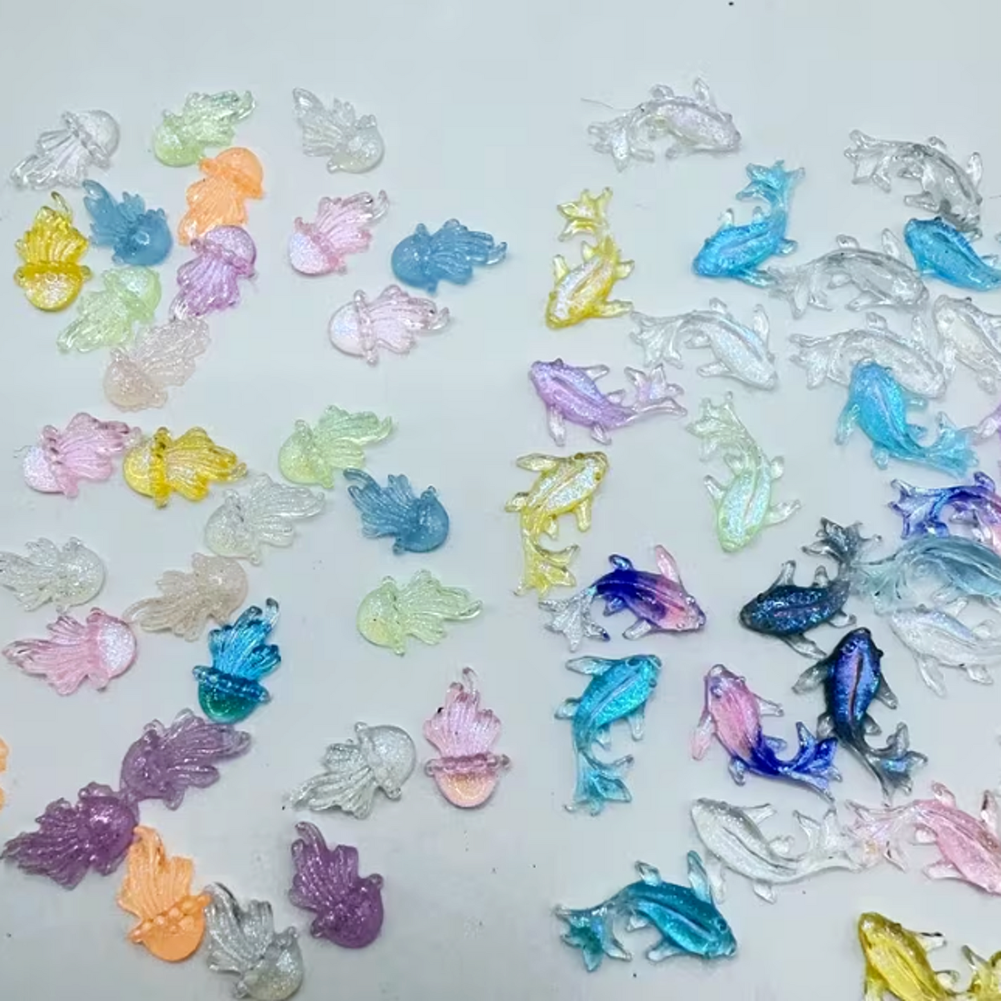 Mini kawaii fish & jellyfish charms